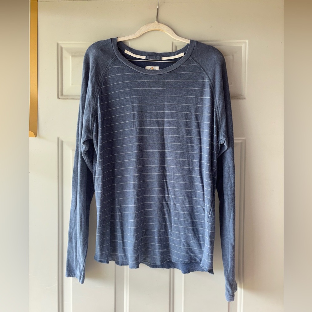 Marine Layer blue striped long sleeve shirt size M